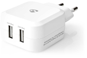 nedis wchau484awt wall charger dual usb a 48a white photo