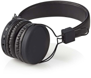 nedis hpbt1100bk wireless bluetooth on ear headset foldable black photo