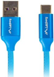 lanberg premium cable usb c 20 m am qc 30 1m blue photo