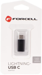 forcell adapter type c lightning iphone silver photo