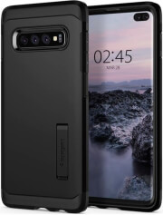 spigen tough armor back cover case stand for samsung galaxy s10 plus black photo