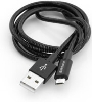 verbatim 48863 micro usb stainless steel sync charge cable 1m black photo