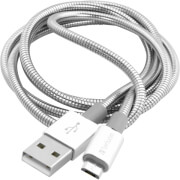 verbatim 48862 micro usb stainless steel sync charge cable 1m silver photo