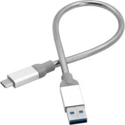 verbatim 48868 usb c 31 gen 2 to usb a sync charge cable 03m silver photo