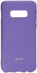 roar colorful jelly back cover case for samsung galaxy s10e purple photo