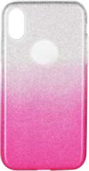 forcell shining back cover case for samsung galaxy a30 clear pink photo