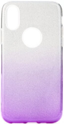forcell shining back cover case for samsung galaxy m10 clear violet photo