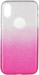 forcell shining back cover case for samsung galaxy m30 clear pink photo