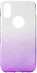 forcell shining back cover case for samsung galaxy m30 clear violet photo