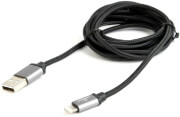 cablexpert ccb musb2b amlm 6 cotton braided 8 pin cable with metal connectors 18m blister black photo
