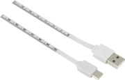 hama 12328 usb c cable with measuring tape imprint 1m white photo