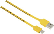 hama 12328 usb c cable with measuring tape imprint 1m yellow photo