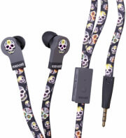 maxell flatwire skull earphones with microphone photo