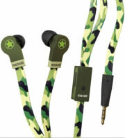 maxell flatwire camo earphones with microphone photo