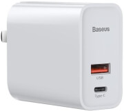 baseus universal usb type c wall charger pps qc usb pd 30w white photo