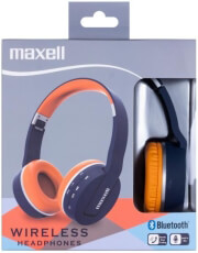 maxell bt800 bluetooth headphones blue orange photo