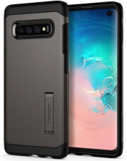 spigen tough armor back cover case stand for samsung galaxy s10 grey photo
