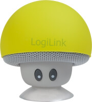 logilink sp0054yw mobile bluetooth speaker mushroom design yellow photo
