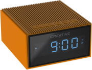 creative chrono portable splash proof bluetooth speaker and fm radio clock brown photo