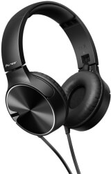 pioneer se mj722t on ear headphones with in line microphone black photo