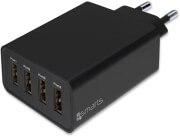 4smarts wall charger voltplug quad 4 port usb 25w black photo