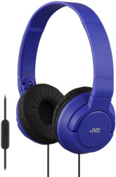 jvc ha sr185 on ear headphones with microphone blue photo