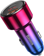 baseus car charger magic pps qc 40 usb type c pd 45w red photo