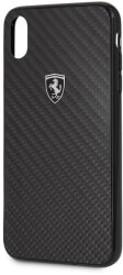 ferrari fehcahci65bk iphone xs max black hard case carbon heritage photo