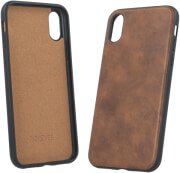 forever prime leather back cover case for samsung galaxy s9 brown photo
