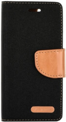 canvas book flip case for apple iphone 11 pro max 2019 65 black photo