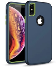 defender solid 3in1 back cover case for apple iphone xr navy blue photo