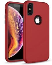defender solid 3in1 back cover case for samsung j6 plus 2018 red photo