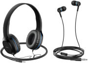 hoco headphones w24 enlighten headphones with mic set blue photo