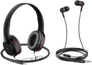 hoco headphones w24 enlighten headphones with mic set red photo