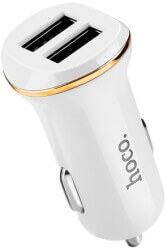hoco car charger double usb port 21a z1 white photo