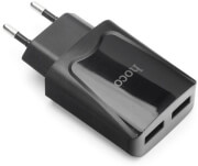 hoco travel charger 2x usb c52a 21a black photo