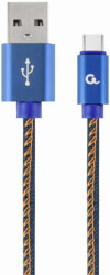 cablexpert cc usb2j amcm 1m bl premium jeans denim type c usb cable with metal connectors 1m blue photo