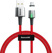 baseus cable zinc magnetic usb type c 3a 1m red photo