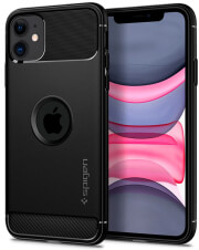 spigen rugged armor back cover case for apple iphone 11 61 matte black photo