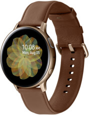 samsung galaxy watch active 2 r820 44mm leather strap gold photo