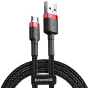 baseus cable cafule micro usb 24a 1m red black photo