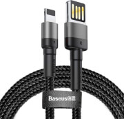 baseus cable cafule working with lightning 24a 1m grey black photo