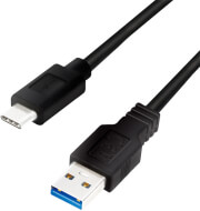 logilink cu0166 usb 32 gen1x1 cable usb a male to usb c male 015m black photo