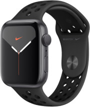 apple watch series 5 nike mx3w2 44mm gps space grey aluminum case with black sport band photo
