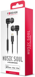 forever music soul lightning stereo earphones with microphone black photo