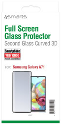 4smarts second glass curved colour frame for samsung galaxy a71 black photo