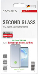 4smarts second glass ultrasonix with colour frame for samsung galaxy s20 ultra black photo