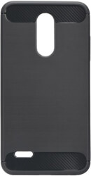 forcell carbon back cover case for lg k20 2019 black photo