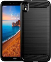 forcell carbon back cover case for xiaomi redmi 7a black photo