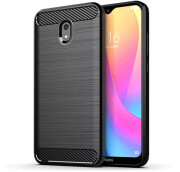 forcell carbon back cover case for xiaomi redmi 8a black photo